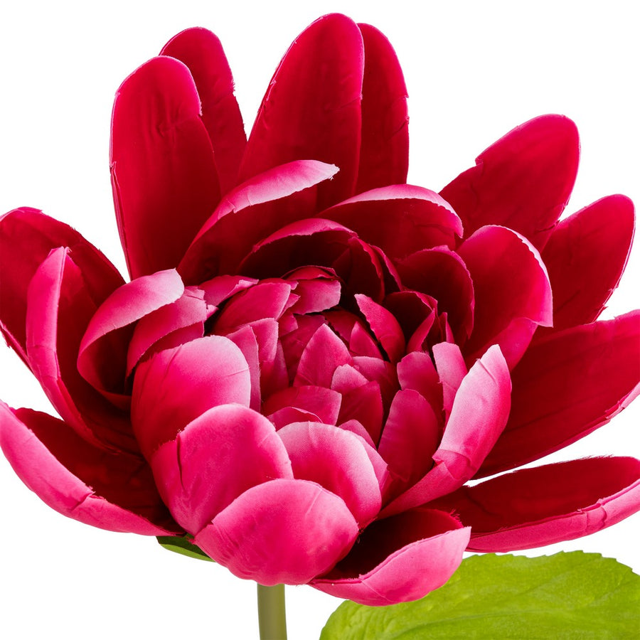 FLOR LOTO FUCSIA ARTIFICIAL DECORACIÓN 32 X 32 X 100 CM