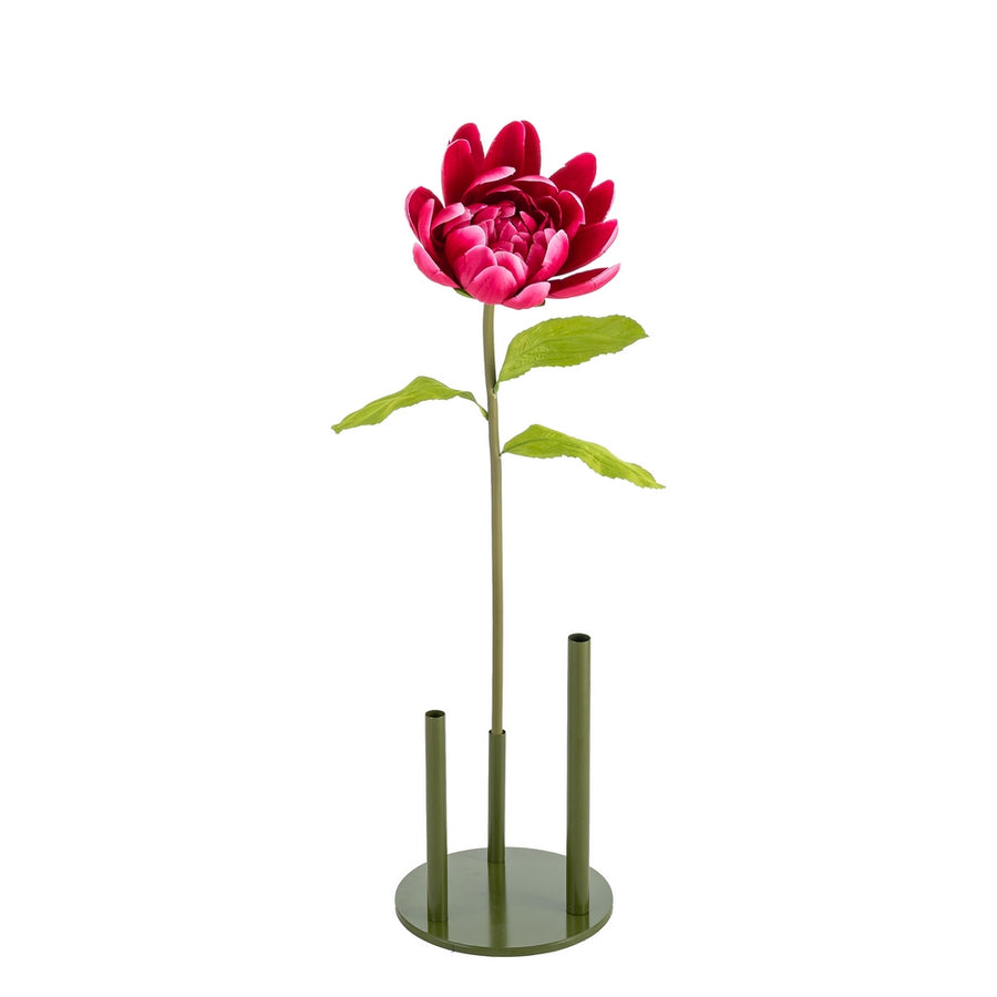 FLOR LOTO FUCSIA ARTIFICIAL DECORACIÓN 32 X 32 X 100 CM
