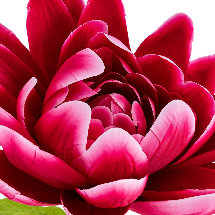FLOR LOTO FUCSIA ARTIFICIAL DECORACIÓN 55 X 55 X 130 CM