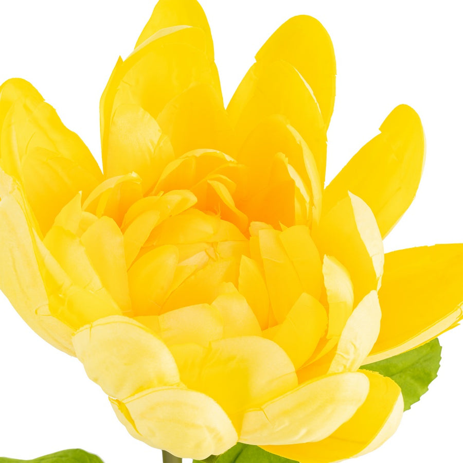 FLOR LOTO AMARILLO ARTIFICIAL DECORACIÓN 32 X 32 X 100 CM