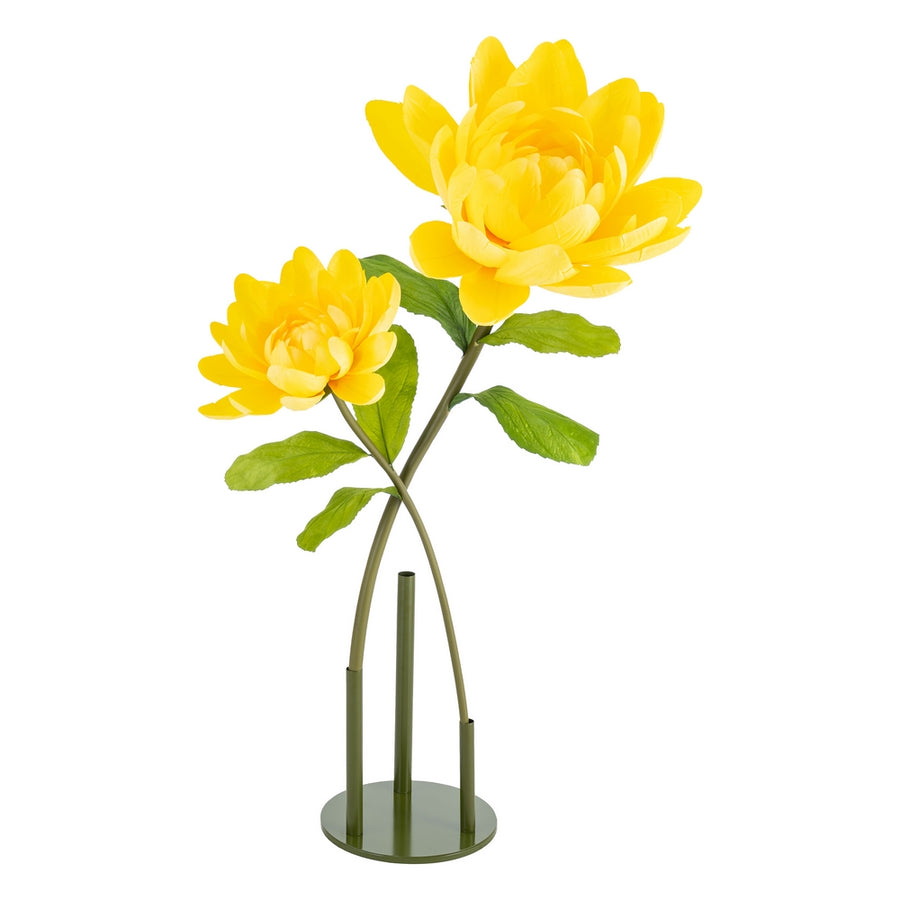 FLOR LOTO AMARILLO ARTIFICIAL DECORACIÓN 32 X 32 X 100 CM