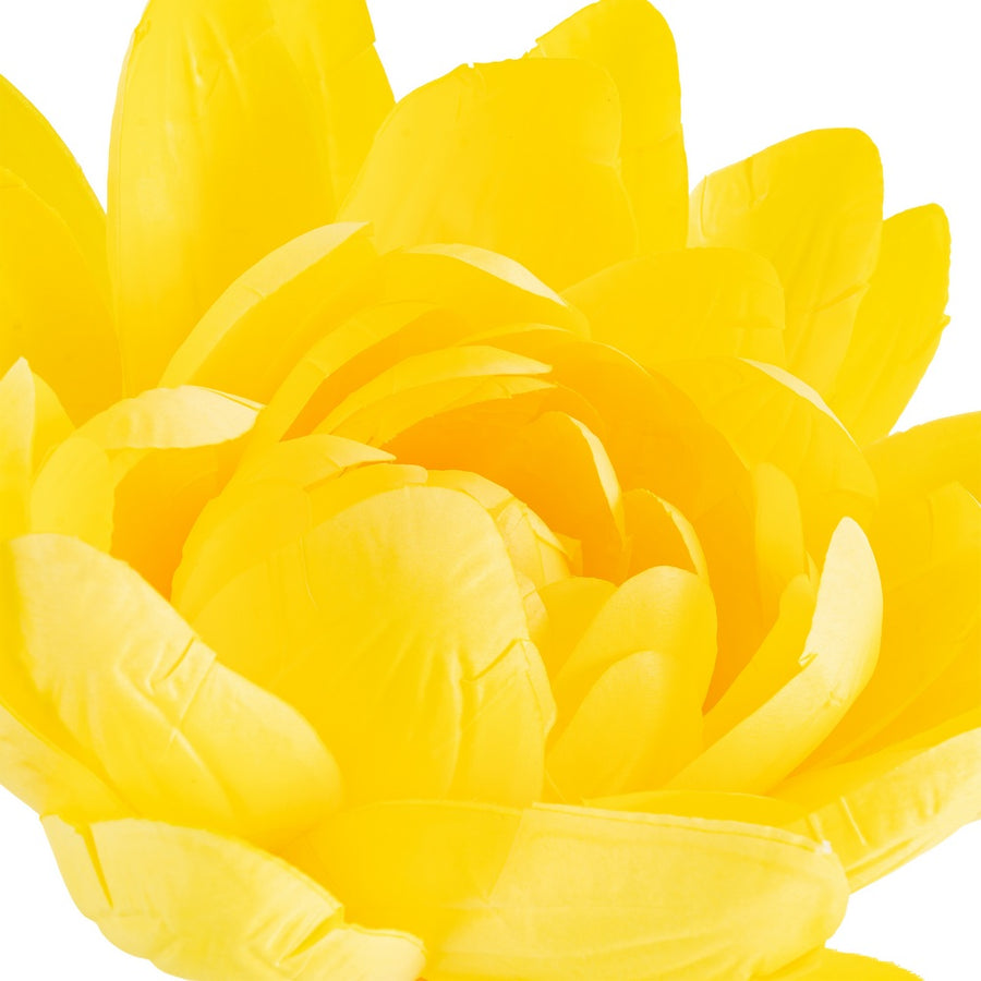 FLOR LOTO AMARILLO ARTIFICIAL DECORACIÓN 55 X 55 X 130 CM