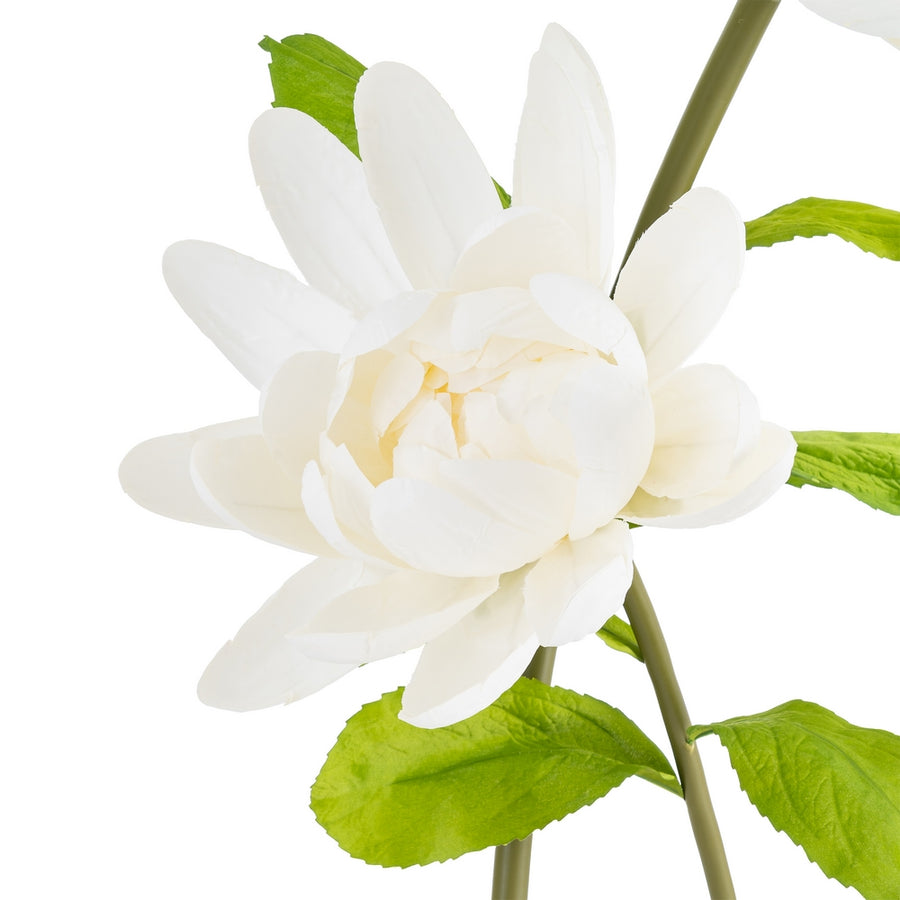FLOR LOTO BLANCO ARTIFICIAL DECORACIÓN 55 X 55 X 130 CM
