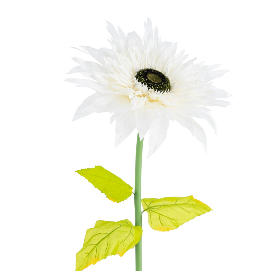 WHITE ARTIFICIAL GERBERA FLOWER 40 X 40 X 125 CM