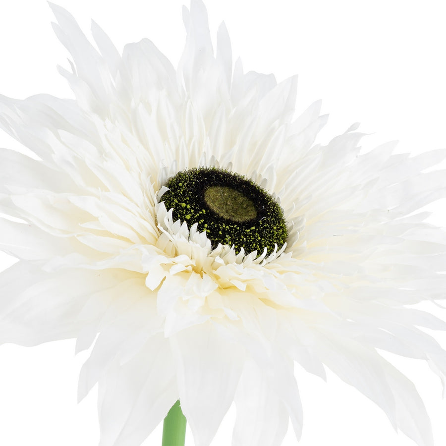 WHITE ARTIFICIAL GERBERA FLOWER 40 X 40 X 125 CM