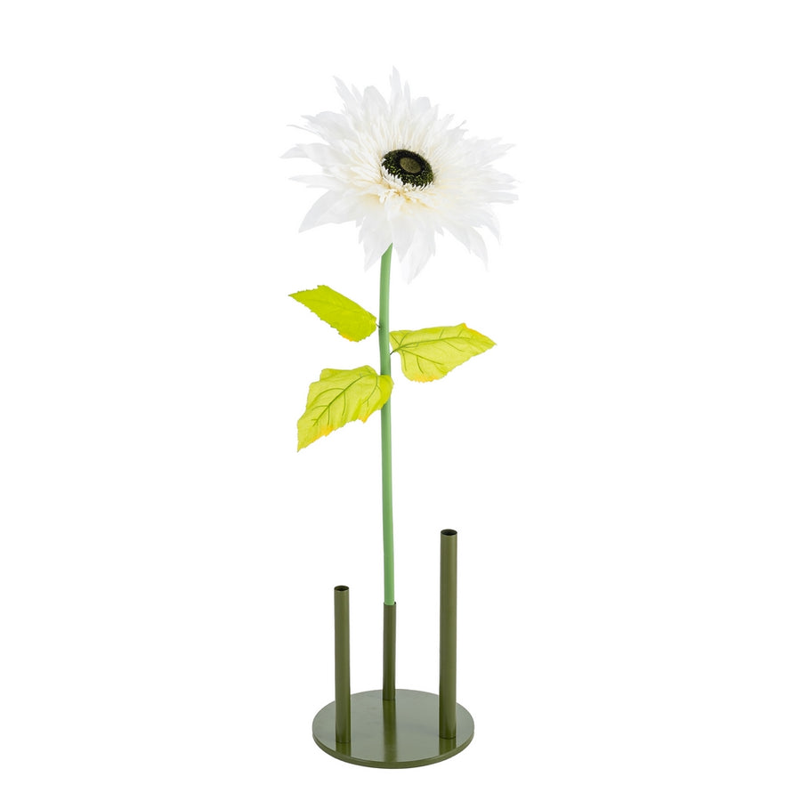 WHITE ARTIFICIAL GERBERA FLOWER 40 X 40 X 125 CM