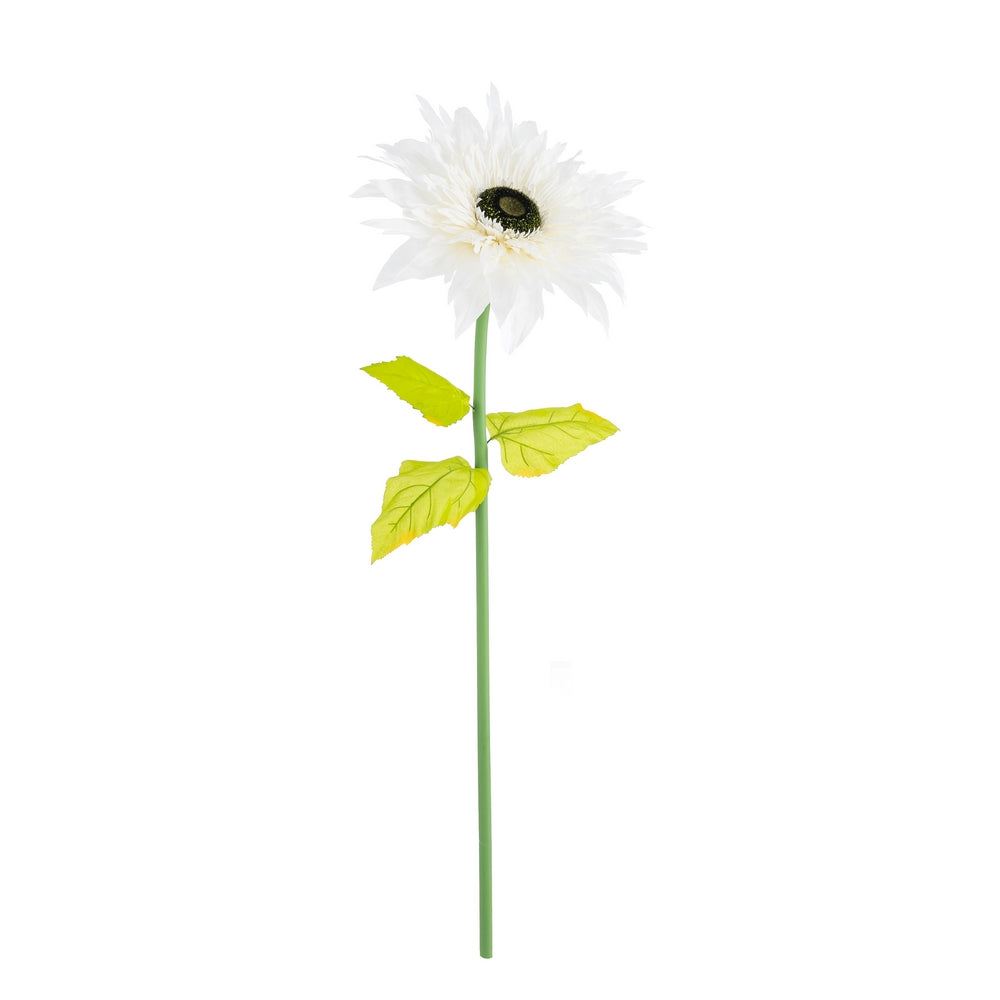 WHITE ARTIFICIAL GERBERA FLOWER 40 X 40 X 125 CM
