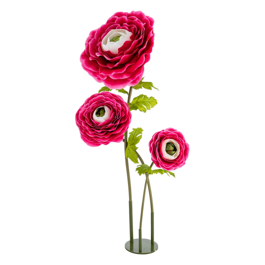 FLOR ANÉMONA FUCSIA ARTIFICIAL 30 X 30 X 115 CM