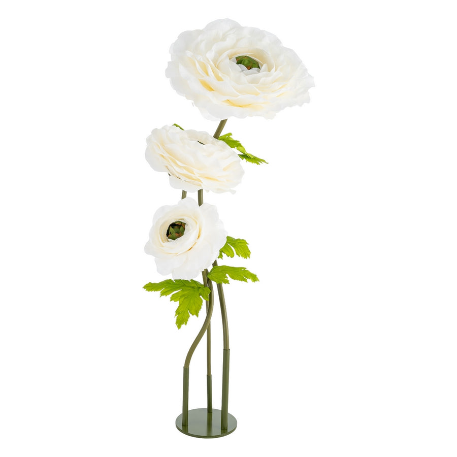 ARTIFICIAL WHITE ANEMONE FLOWER 30 X 30 X 115 CM