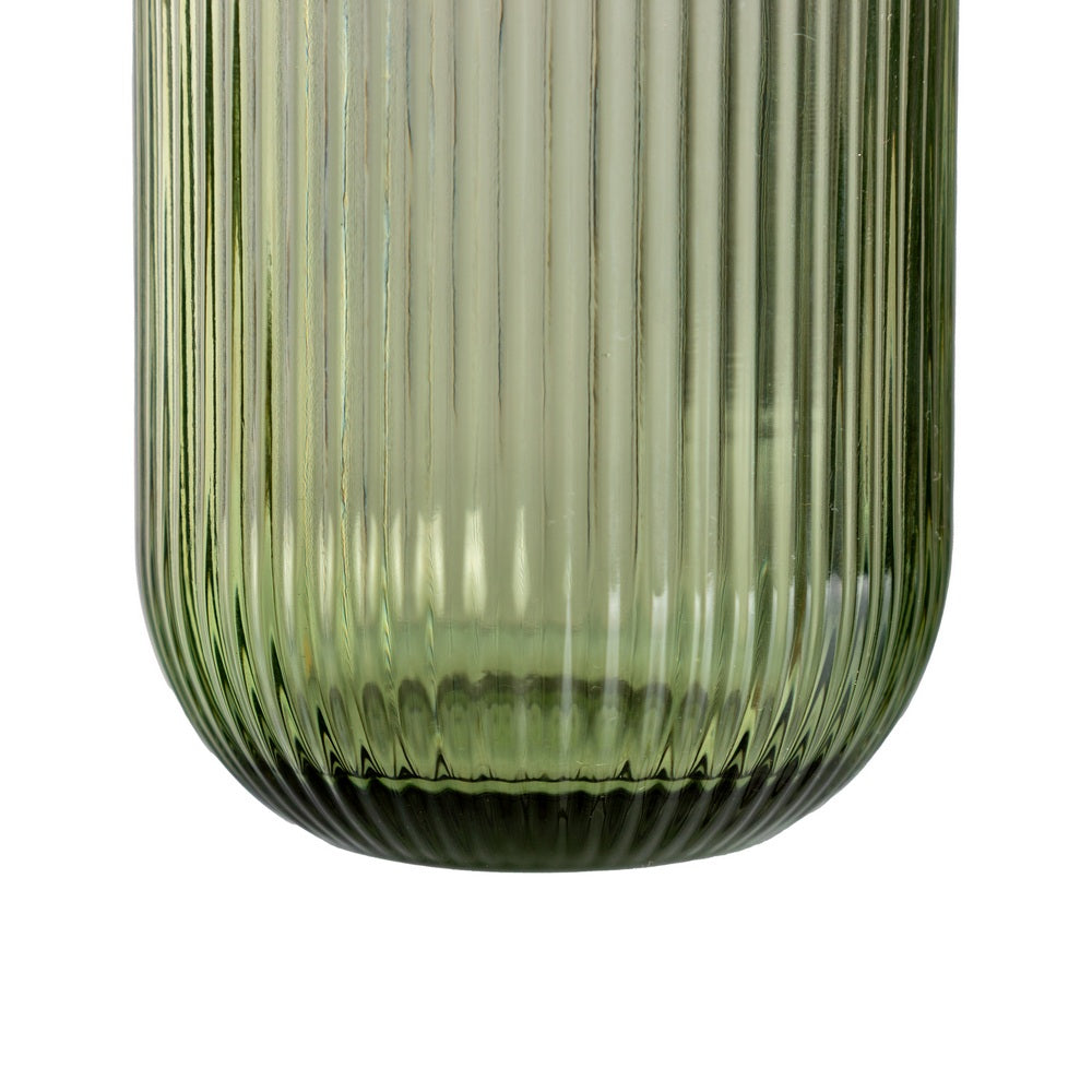 VASO VERDE CRISTAL DECORACI�N 7,60 X 7,60 X 9,40 CM