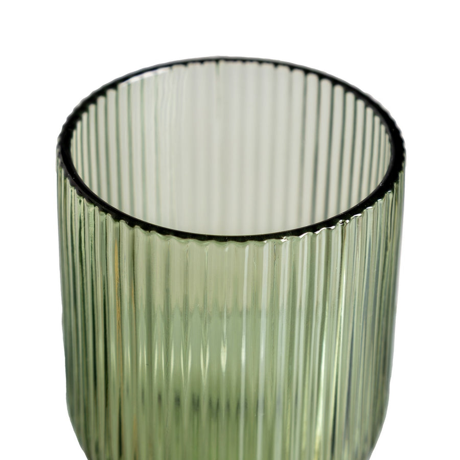 VASO VERDE CRISTAL DECORACIÓN 7,60 X 7,60 X 9,40 CM
