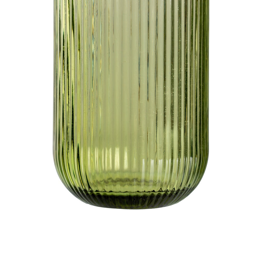 VASO VERDE CRISTAL DECORACIÓN 8 X 8 X 12,80 CM