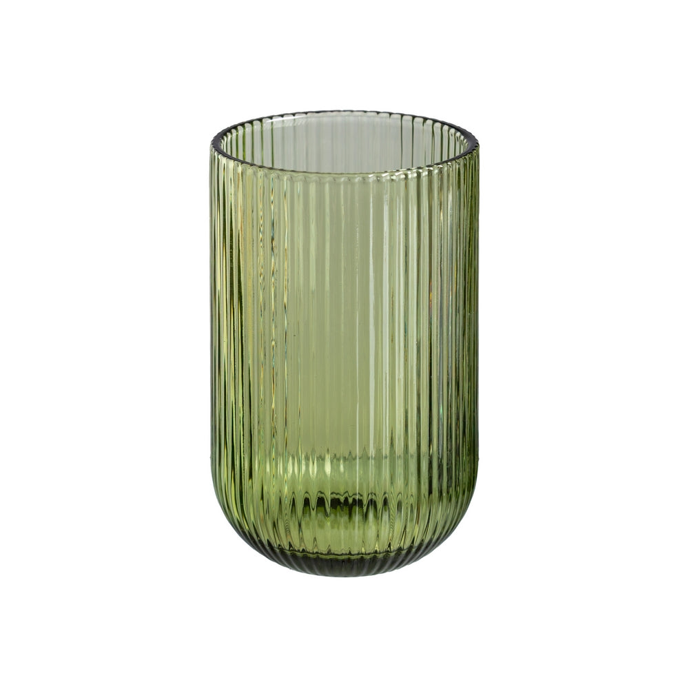 VASO VERDE CRISTAL DECORACIÓN 8 X 8 X 12,80 CM