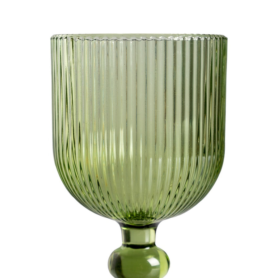GREEN GLASS GOBLET DECORATION 8 X 8 X 14.30 CM