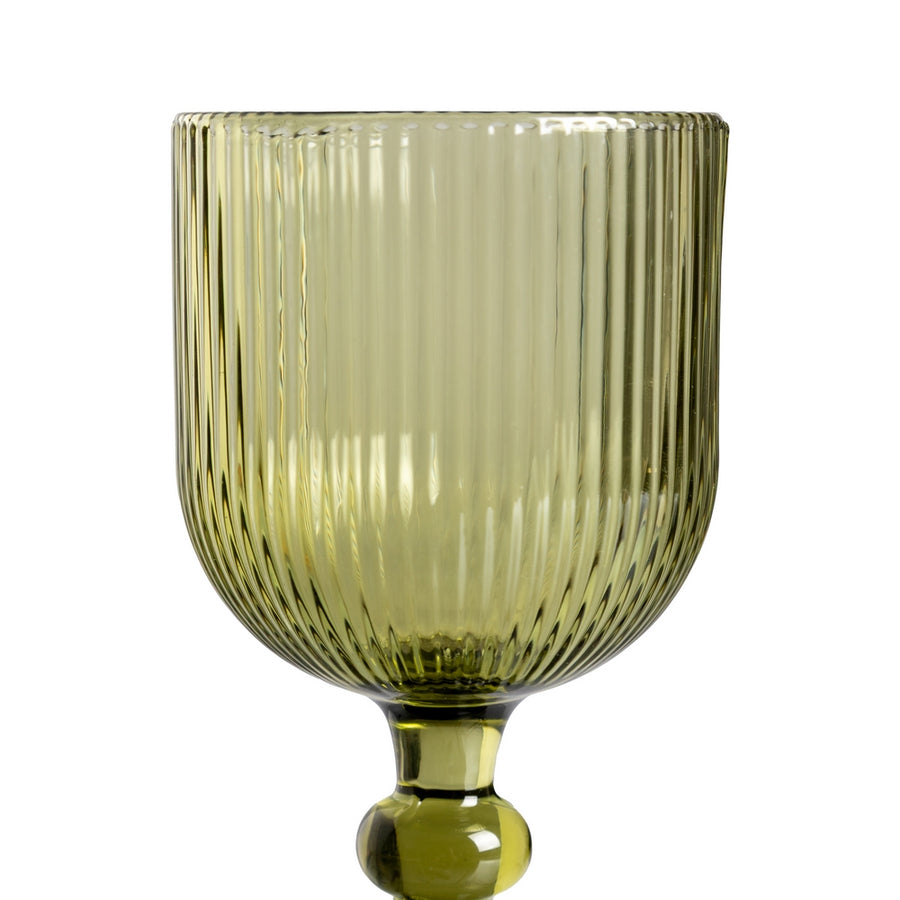 GREEN CRYSTAL DECORATIVE CUP 9 X 9 X 16.50 CM