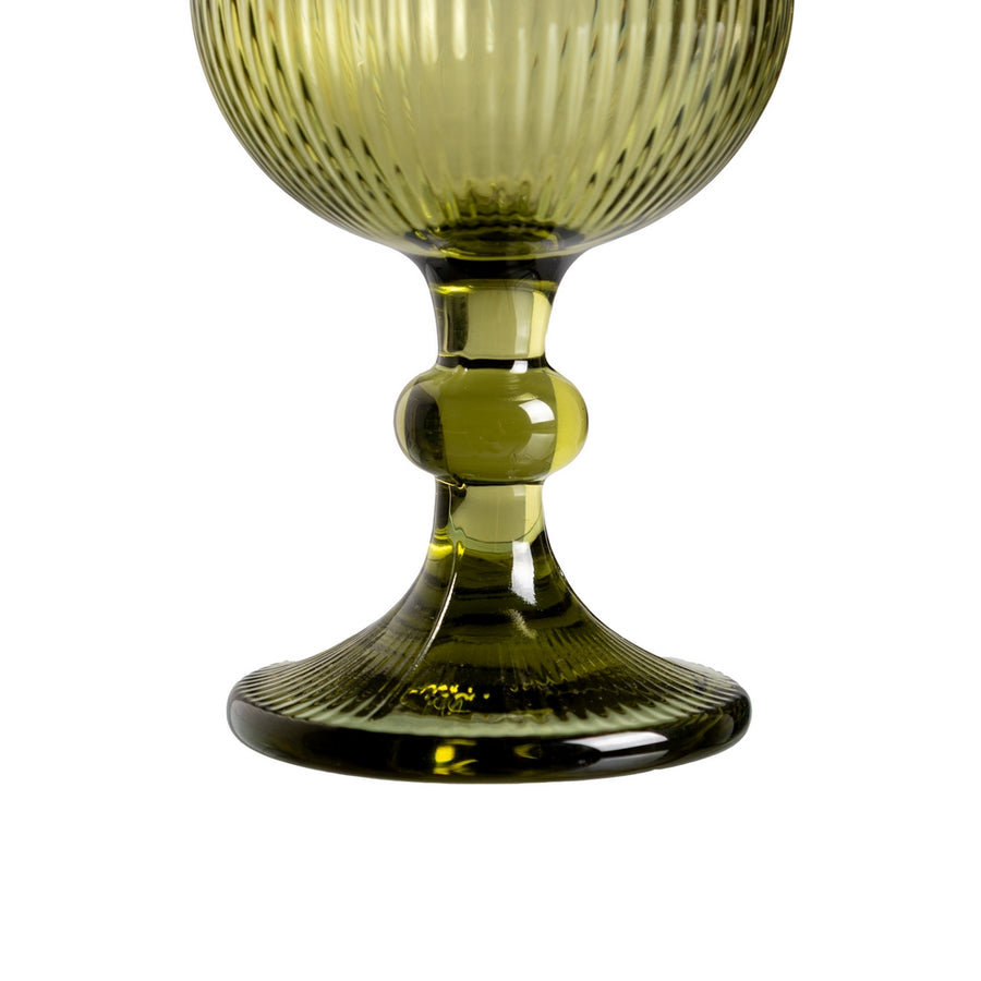 GREEN CRYSTAL DECORATIVE CUP 9 X 9 X 16.50 CM