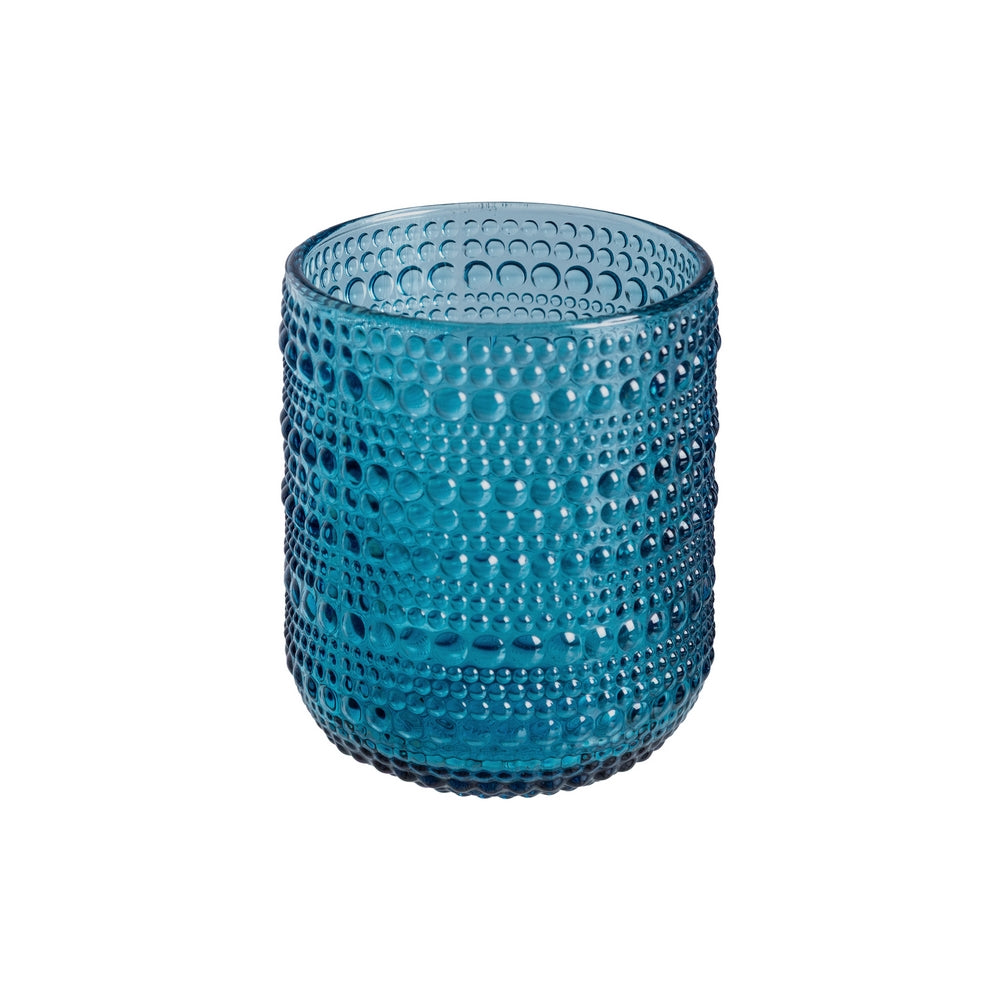 VASO AZUL CRISTAL DECORACIÓN 7,50 X 7,50 X 9,40 CM