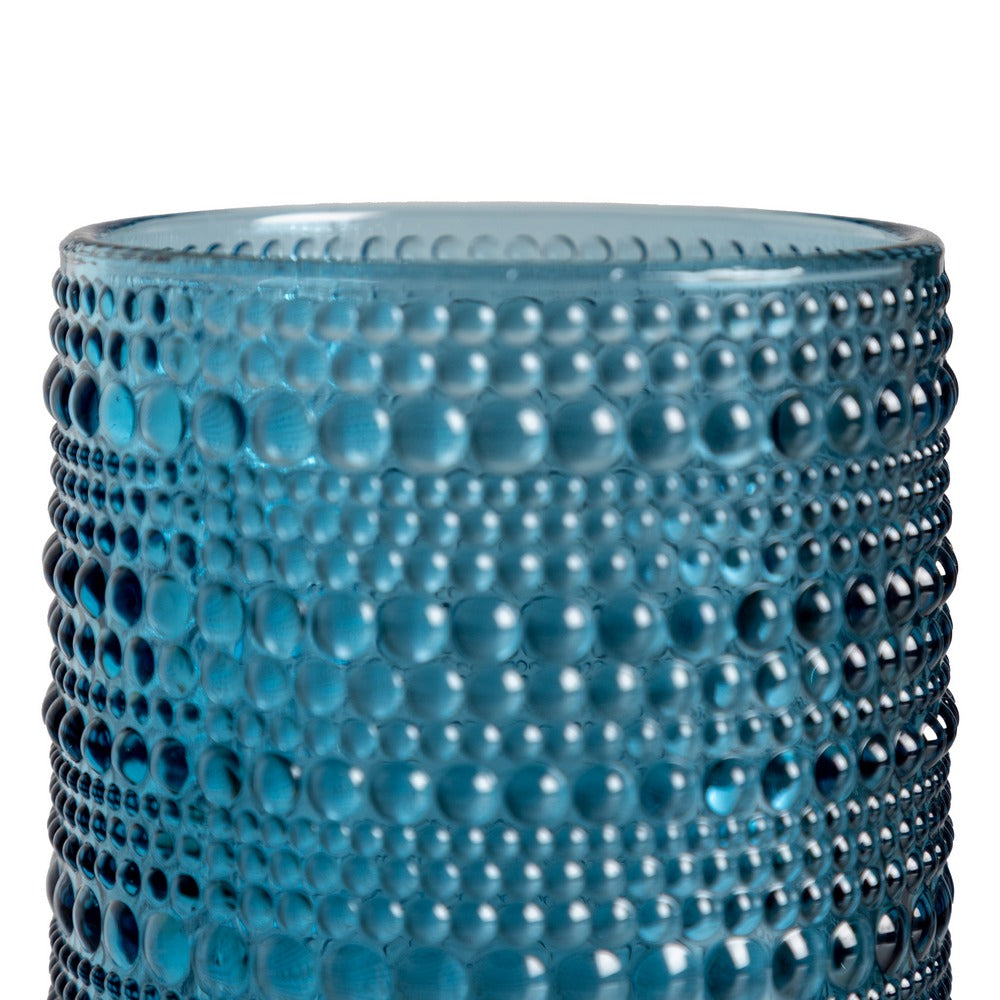 VASO AZUL CRISTAL DECORACI�N 8 X 8 X 12,70 CM
