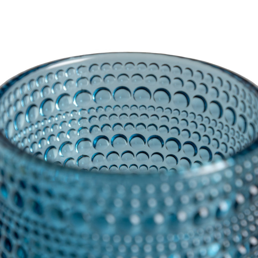 VASO AZUL CRISTAL DECORACI�N 8 X 8 X 12,70 CM