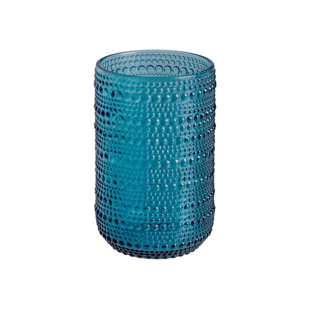 VASO AZUL CRISTAL DECORACI�N 8 X 8 X 12,70 CM