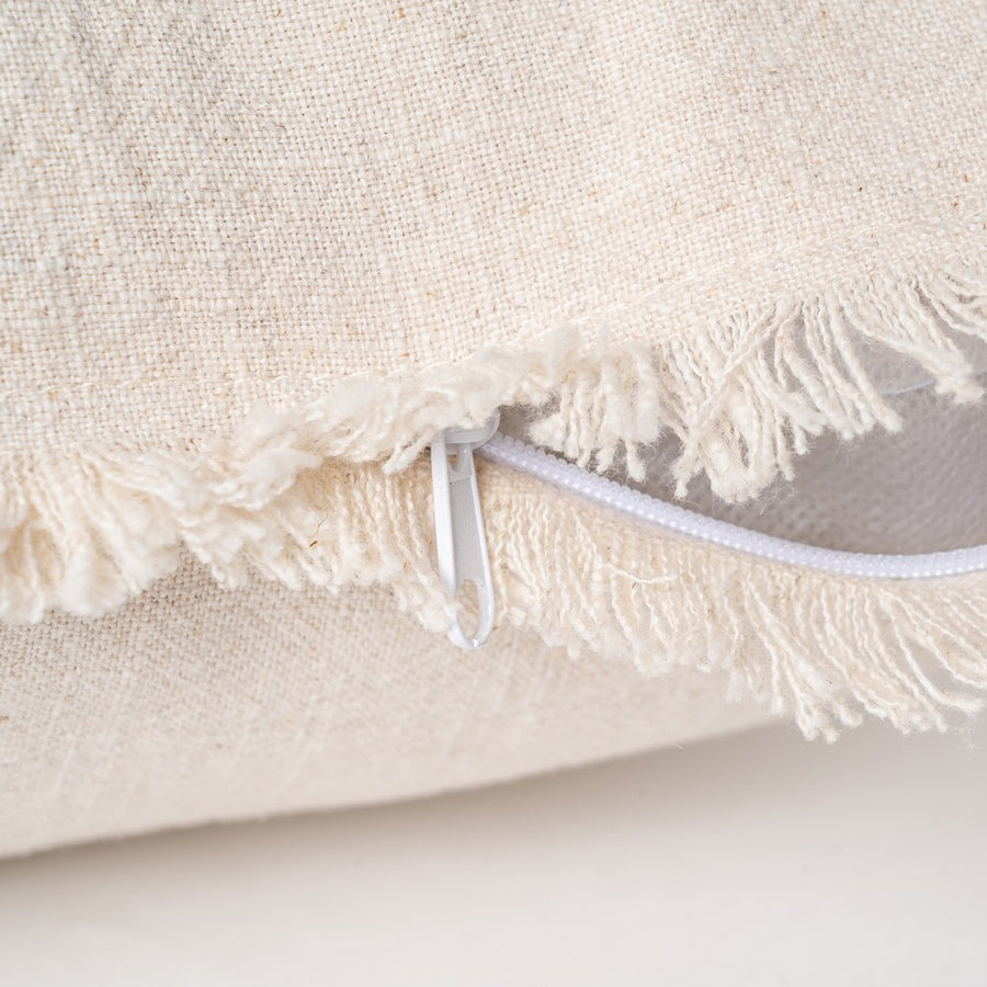 COJÍN BEIGE 70% ALGODÓN / 30% LINO 50 X 30 CM
