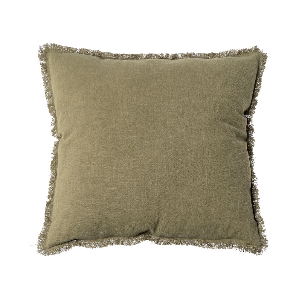 COJÍN VERDE 70% ALGODÓN / 30% LINO 40 X 40 CM