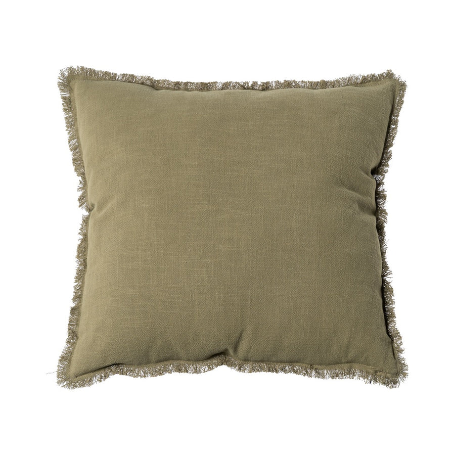 COJÍN VERDE 70% ALGODÓN / 30% LINO 40 X 40 CM