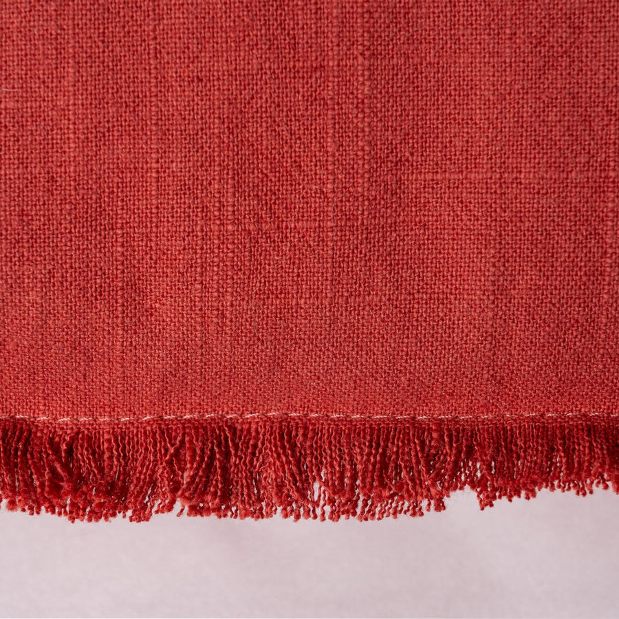 TERRACOTTA CUSHION 70% COTTON / 30% LINEN 50 X 30 CM