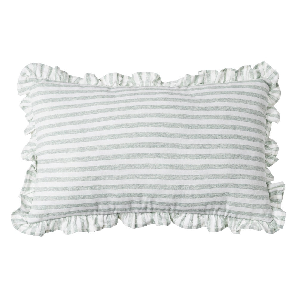 GREY STRIPED COTTON CUSHION 50 X 30 CM