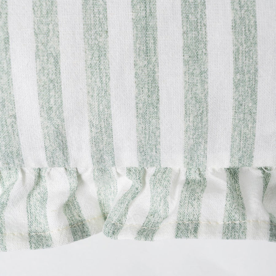 GREY STRIPED COTTON CUSHION 43 X 43 CM