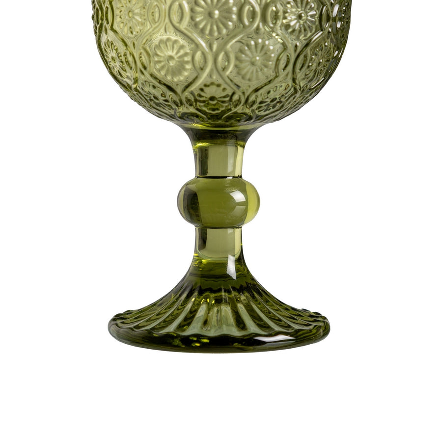 GREEN GLASS DECORATIVE GOBLET 8.80 X 8.80 X 16.40 CM