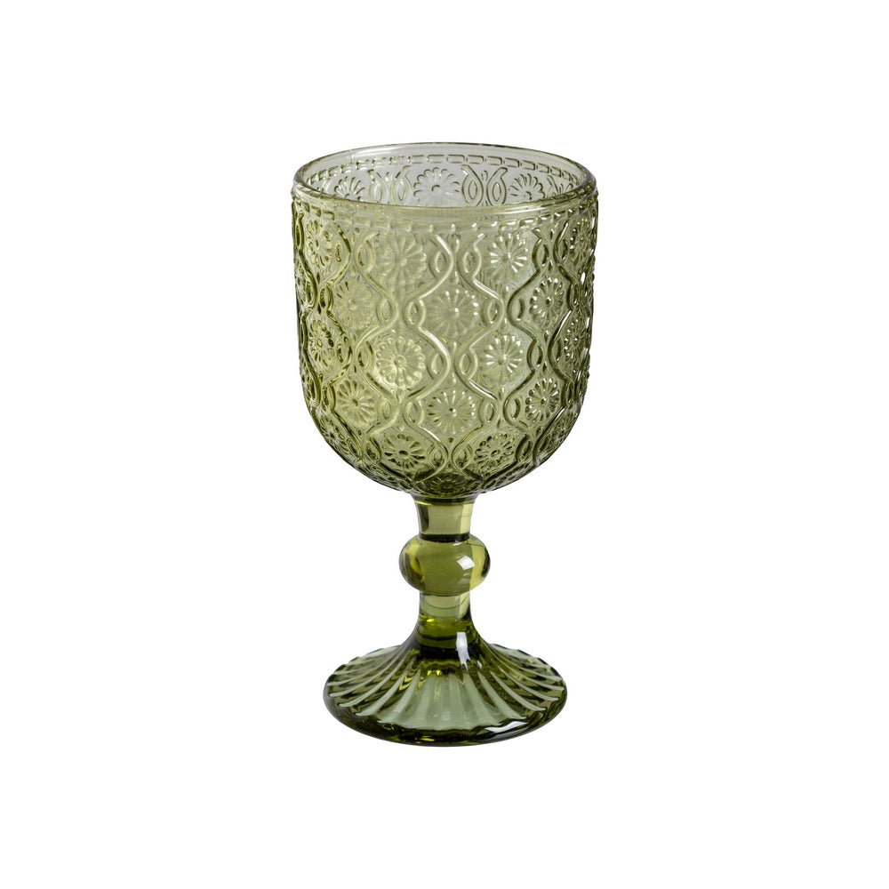 GREEN GLASS DECORATIVE GOBLET 8.80 X 8.80 X 16.40 CM