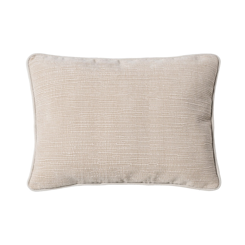 BEIGE POLYESTER CUSHION 50 X 30 CM