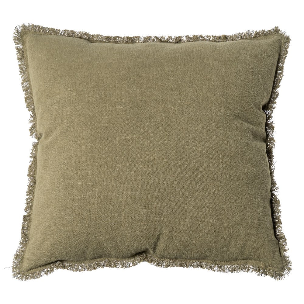 COJÍN VERDE 70% ALGODÓN / 30% LINO 60 X 60 CM
