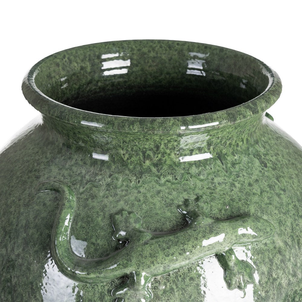 JARR�N VERDE CER�MICA DECORACI�N 38 X 38 X 80 CM