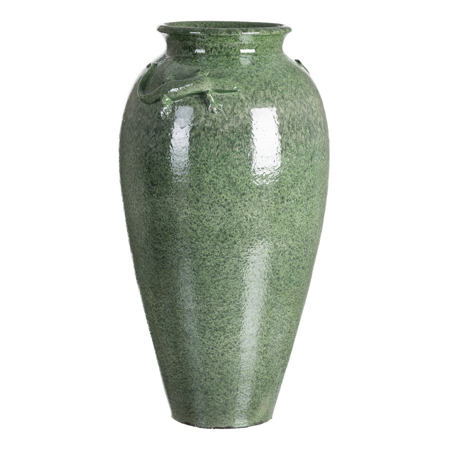 GREEN CERAMIC DECORATIVE VASE 38 X 38 X 80 CM