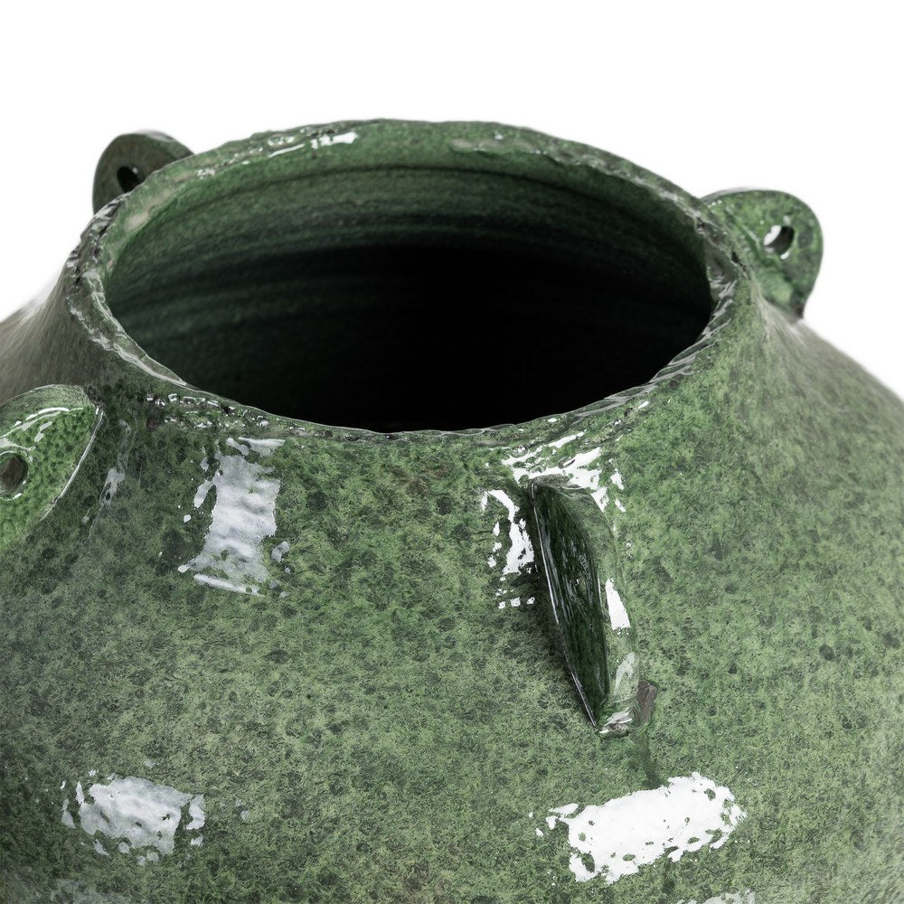 JARR�N VERDE CER�MICA DECORACI�N 40 X 40 X 22 CM