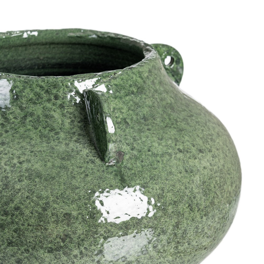 JARR�N VERDE CER�MICA DECORACI�N 40 X 40 X 22 CM