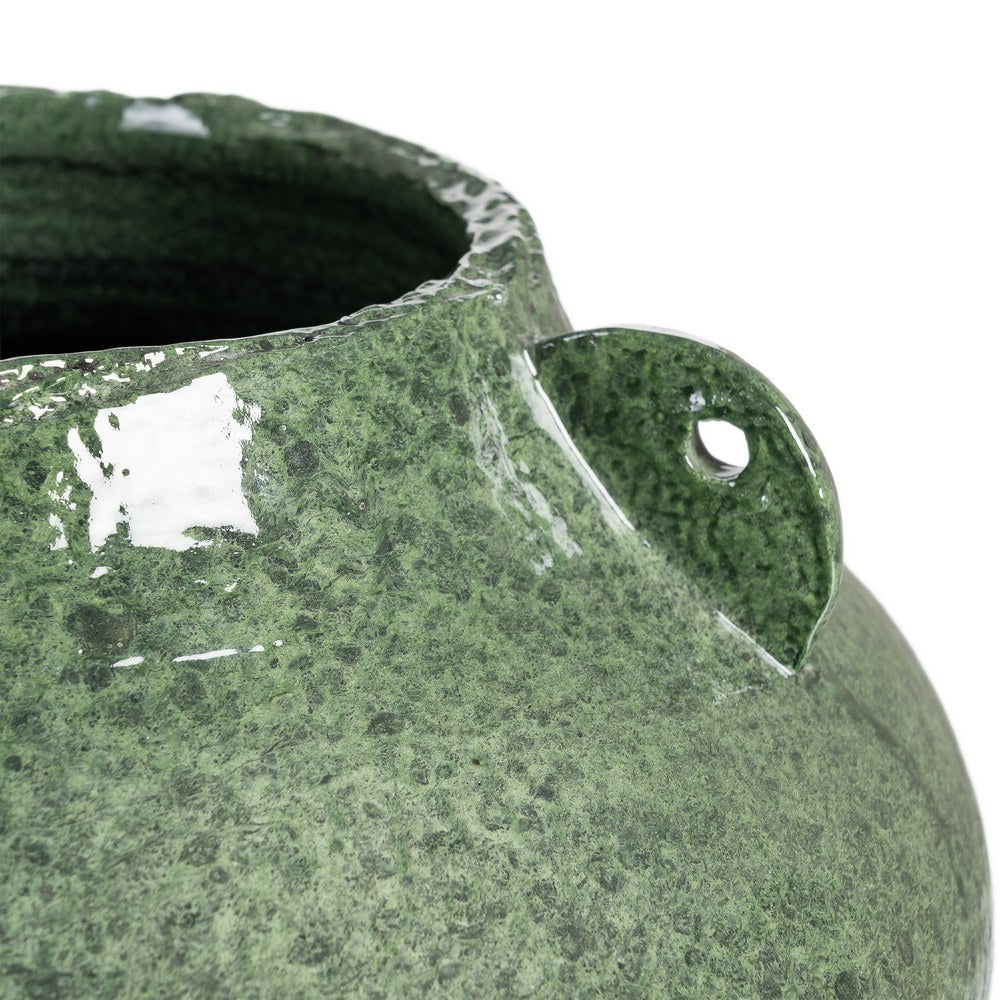 JARR�N VERDE CER�MICA DECORACI�N 40 X 40 X 22 CM