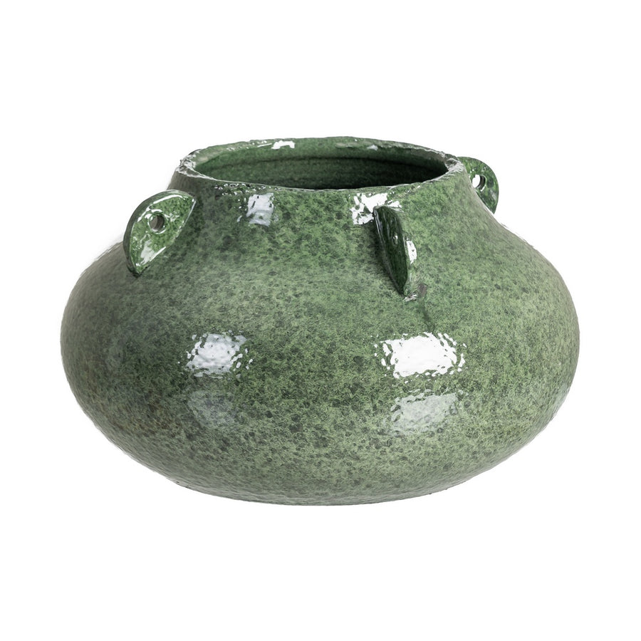 GREEN VASE CERAMIC DECORATION 40 X 40 X 22 CM