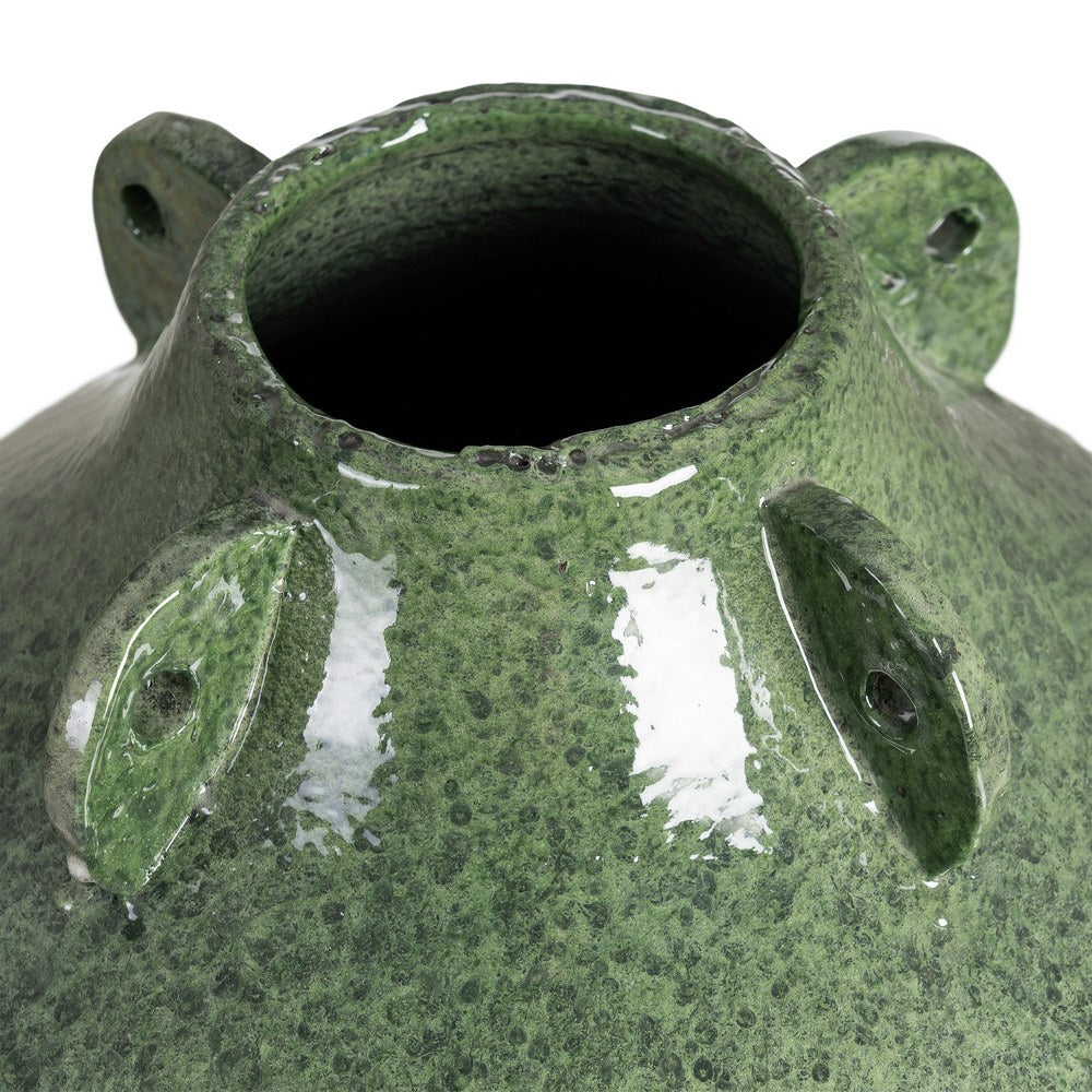 JARR�N VERDE CER�MICA DECORACI�N 30 X 30 X 40 CM