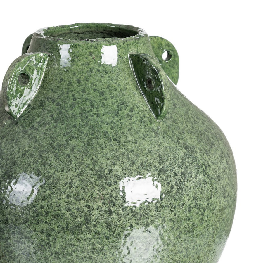 GREEN CERAMIC DECORATIVE VASE 30 X 30 X 40 CM