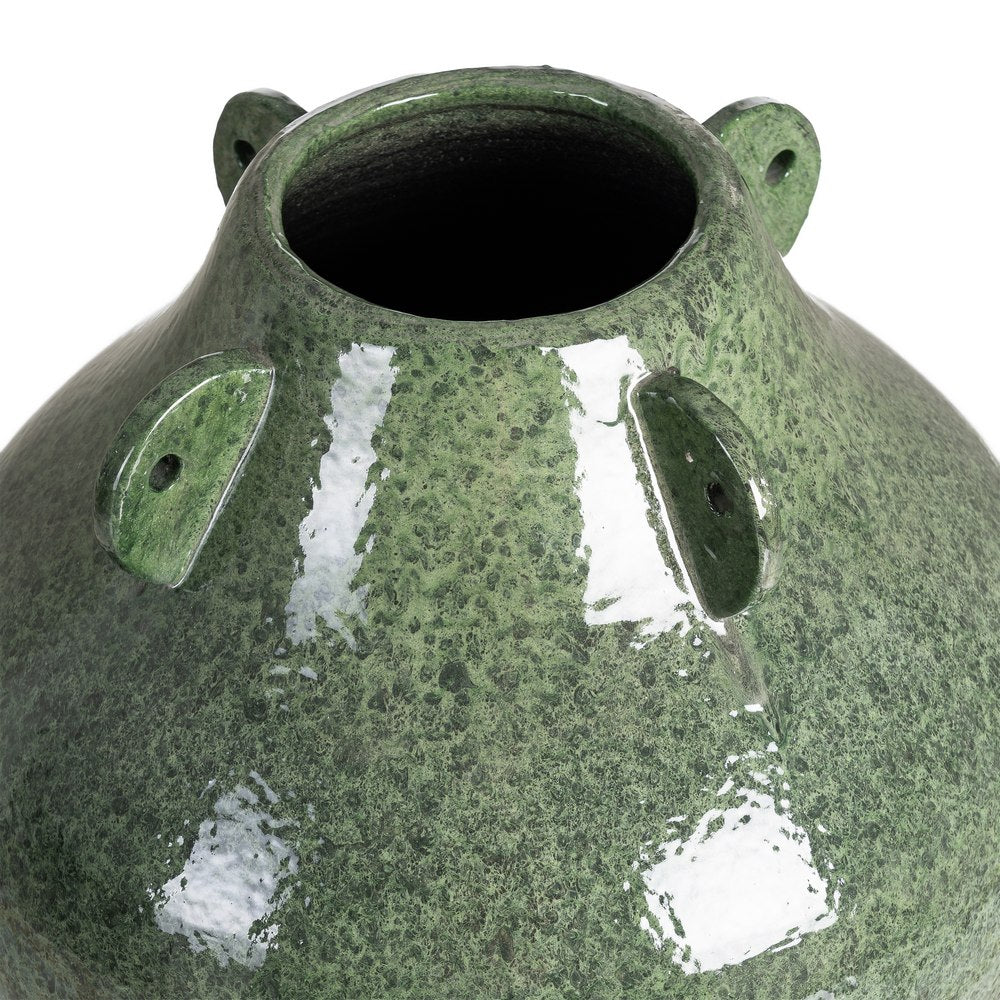 JARR�N VERDE CER�MICA DECORACI�N 36 X 36 X 50 CM