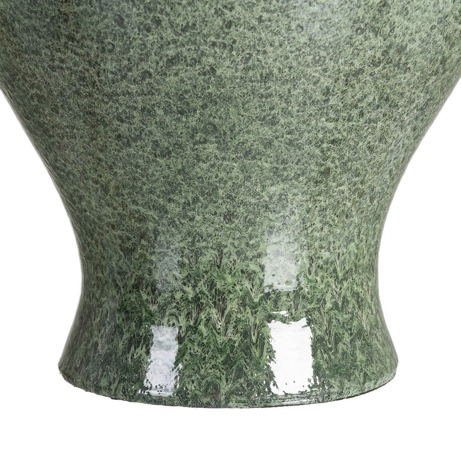 JARRÓN VERDE CERÁMICA DECORACIÓN 36 X 36 X 50 CM