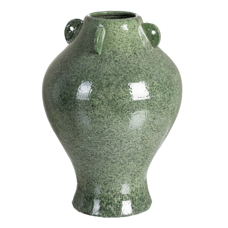 JARRÓN VERDE CERÁMICA DECORACIÓN 36 X 36 X 50 CM