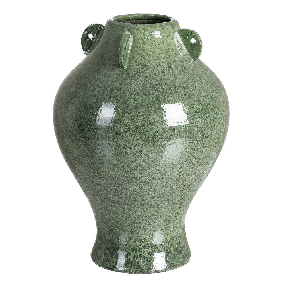 JARRÓN VERDE CERÁMICA DECORACIÓN 36 X 36 X 50 CM