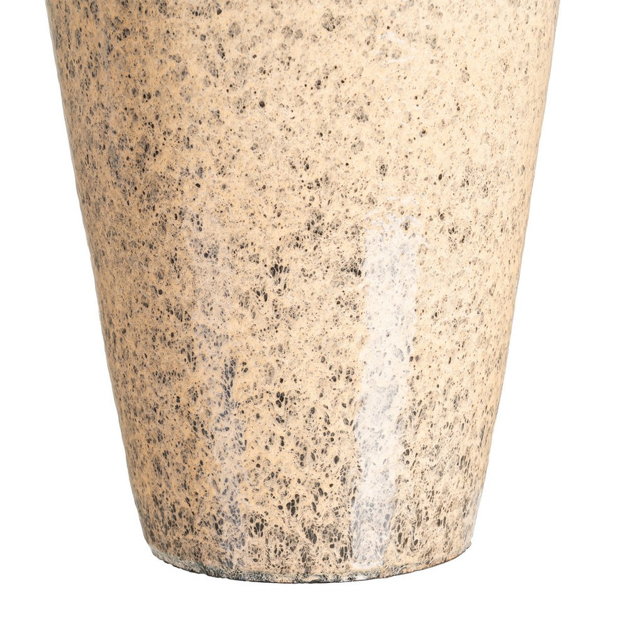 JARRÓN CREMA CERÁMICA DECORACIÓN 25 X 25 X 60 CM