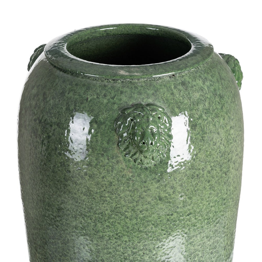 GREEN CERAMIC VASE DECORATION 30 X 30 X 80 CM
