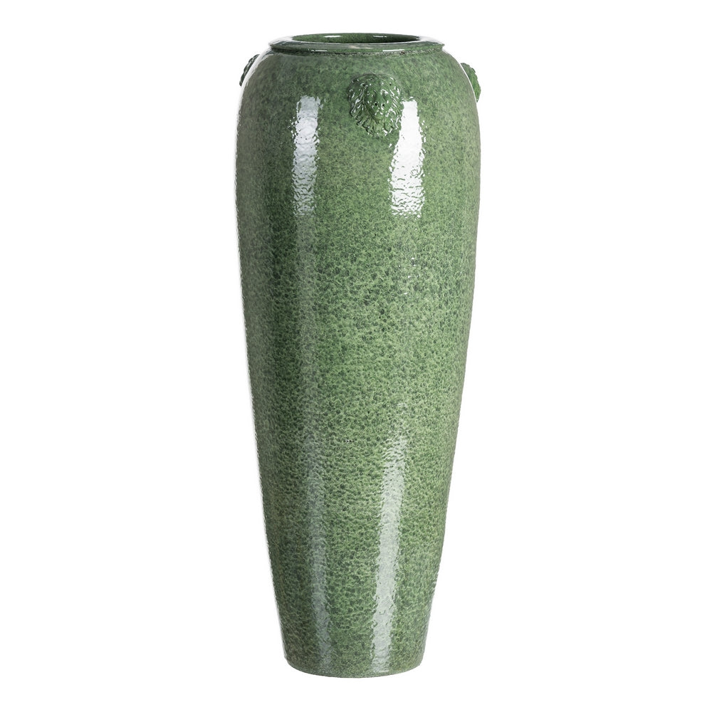 GREEN CERAMIC VASE DECORATION 30 X 30 X 80 CM