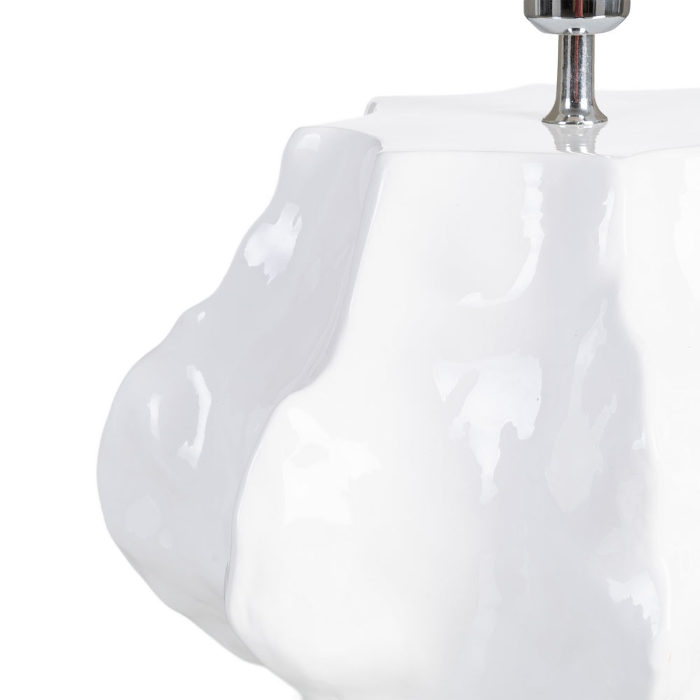 BASE L�MPARA BRILLO BLANCO CER�MICA 32 X 32 X 26 CM